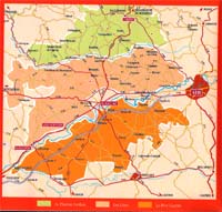 Carte du vignoble de Gaillac