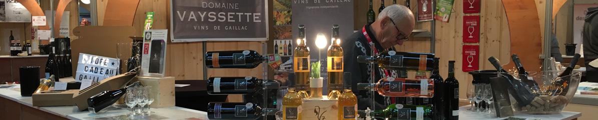 Buy our Domaine Vayssette wines at wine fairs