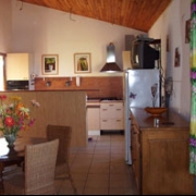 The kitchen and large room of the Gîte